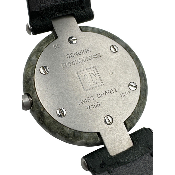Vintage Tissot RockWatch Green Granite Stone Case Swiss Quartz Unisex Watch R150 main image 10